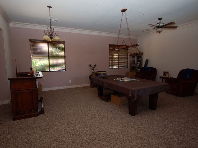 Living room restored after fire damage